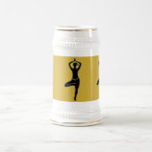 Chope À Bière Yoga Pose Gold Beer Sein (Centre)