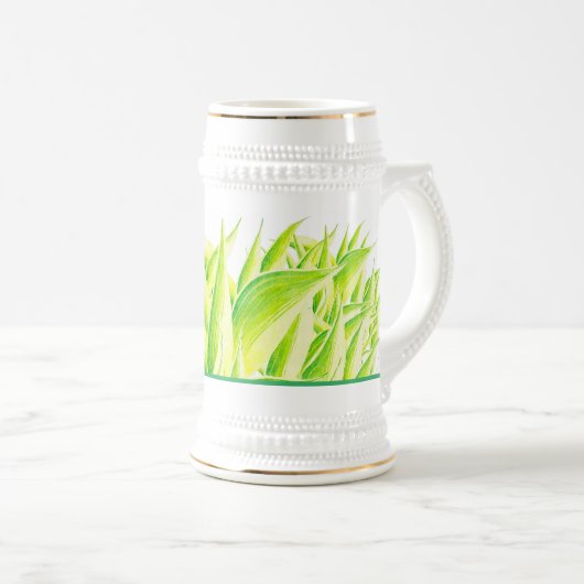 Chope À Bière Zebra Iris sur un Stein (Devant droit)