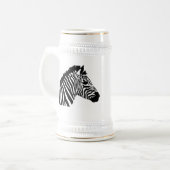 Chope À Bière Zèbre de silhouette (Devant gauche)