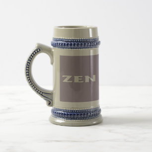 Chope À Bière Zen blanc gris stein