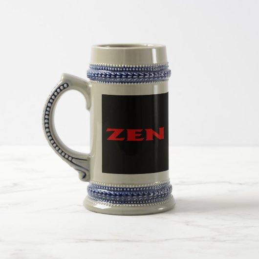 Chope À Bière Zen rouge noir stein (Gauche)