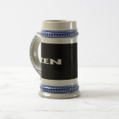Chope À Bière Zen white black stein (Devant gauche)