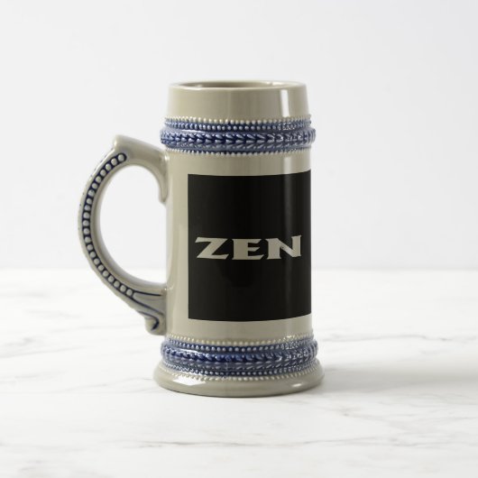Chope À Bière Zen white black stein (Gauche)