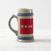 Chope À Bière Zen white red stein (Gauche)