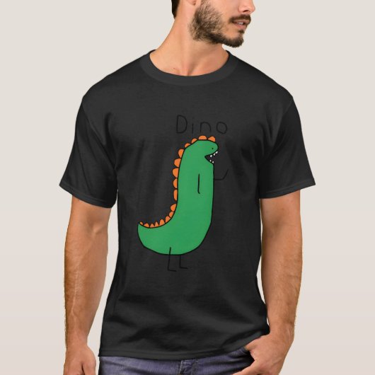 Chope Dino Grey Small T-shirt (Voorkant)
