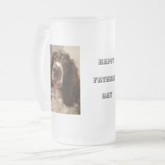 Chope en verre de cadeau de fête des pères (Devant gauche)