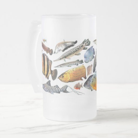 CHOPE GIVRÉE 大型熱帯魚のフロストグラスマグカップ (Devant gauche)