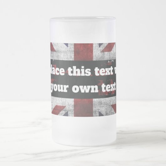 Chope Givrée Ajouter du texte sur le drapeau anglais Jeu d'orei (Centre)