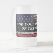 Chope Givrée Ajouter votre propre texte sur grunge American fla (Devant gauche)