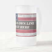 Chope Givrée Ajouter votre texte sur le drapeau américain (Devant droit)