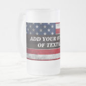 Chope Givrée Ajouter votre texte sur le drapeau américain (Devant gauche)