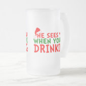 Chope Givrée Amoureux de la boisson de Noël amusant (Devant droit)