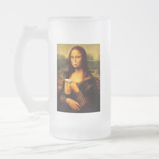 Chope Givrée Amusant Mona Lisa Bière Lover cadeau unique (Gauche)