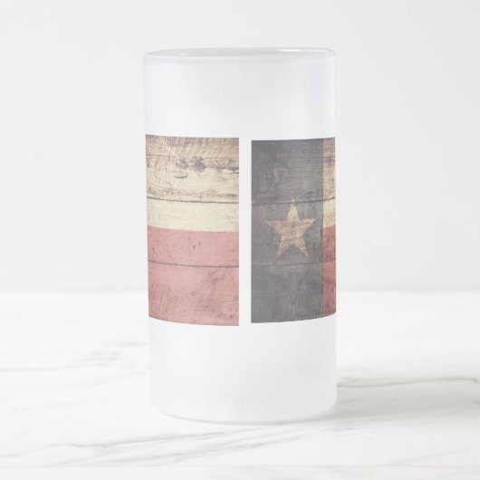 Chope Givrée Ancien drapeau en bois du Texas ; (Centre)