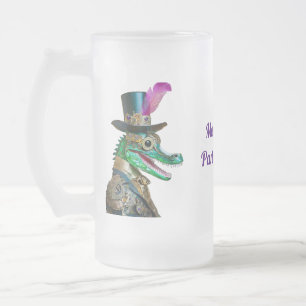 Chope Givrée Animal de la fête Steampunk du Mardi Gras Alligato