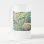 Chope Givrée Animals living together throw pillow (Devant gauche)