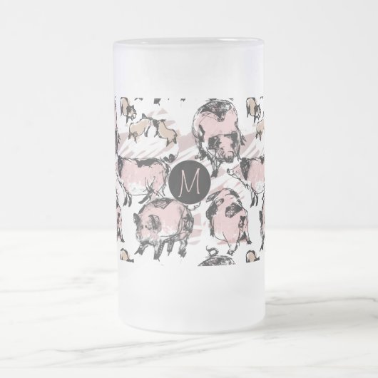 Chope Givrée Année chinoise de porc original Anniversaire Monog (Centre)