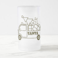 Aperçu camion de Noël Père Noël vue côté voiture
