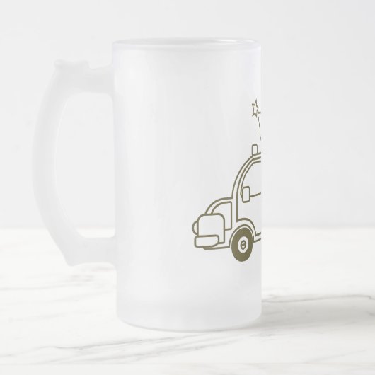 Chope Givrée Aperçu camion de Noël Père Noël vue côté voiture (Gauche)