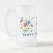 Chope Givrée Aquarelle florale Monogramme Vous êtes les genoux (Gauche)