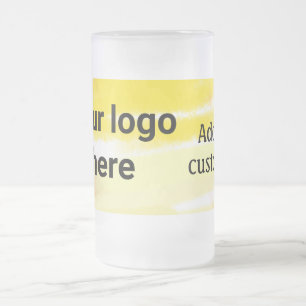 Chope Givrée Aquarelle jaune simple ajoutez votre logo texte pe