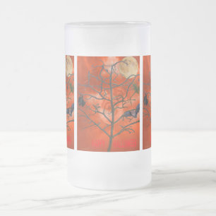 Chope Givrée Arbre mort au milieu d'un ciel orange effrayant Mu