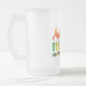 Chope Givrée Arc-en-ciel Menorah de Hanoukka (Gauche)