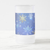 Chope Givrée Arrière - plan Bleu XMAS avec des flocons de neige (Centre)