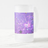 Chope Givrée Arrière - plan de feuille violet avec étoiles (Devant droit)