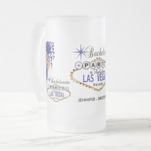 Chope Givrée Bachelorette Party à Las Vegas - Bleu foncé (Devant gauche)