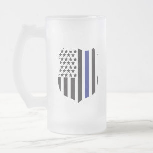 Chope Givrée Badge Thin Blue Line, Soutien à la Police