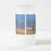 Chope Givrée Banc De Nuit Invitation À S'Asseoir Bière De Verre (Centre)