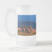 Chope Givrée Banc De Nuit Invitation À S'Asseoir Bière De Verre (Gauche)