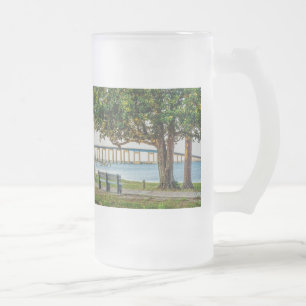 Chope Givrée Banc et pont de Navarre Park Verre givré Bière M