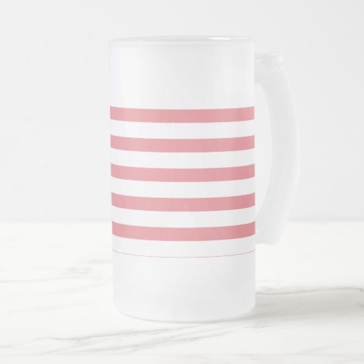 Chope Givrée Bande horizontale rose et blanche (Devant droit)