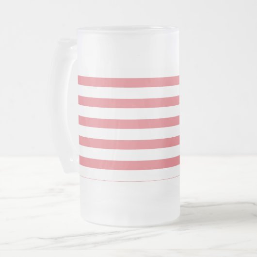 Chope Givrée Bande horizontale rose et blanche (Devant gauche)