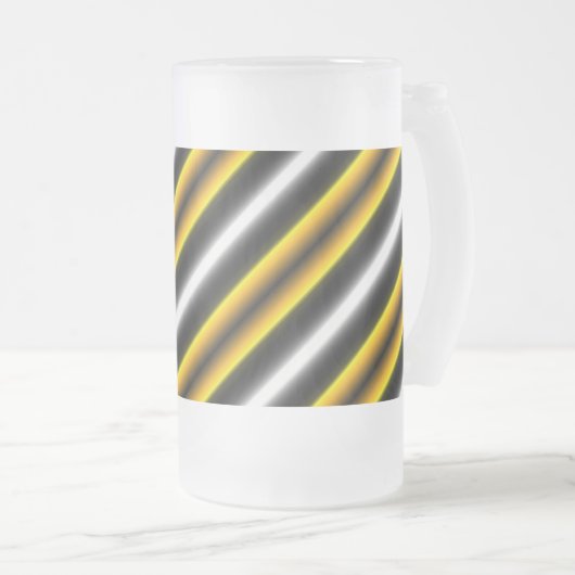 Chope Givrée Bandes arc-en-ciel blanc jaune (Devant droit)
