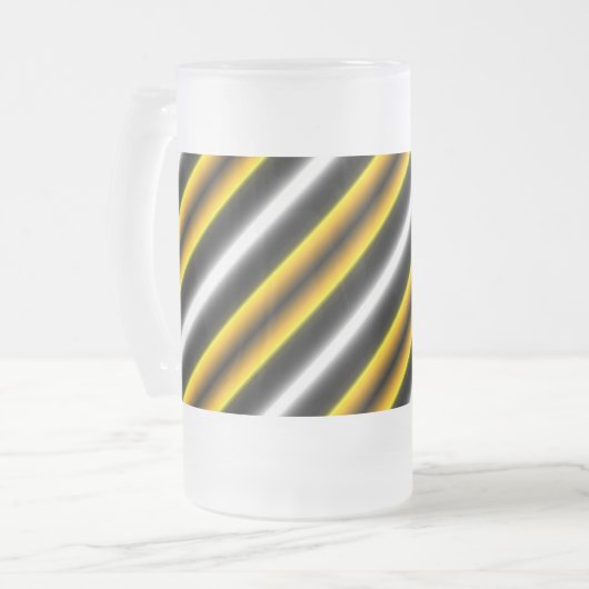 Chope Givrée Bandes arc-en-ciel blanc jaune (Devant gauche)