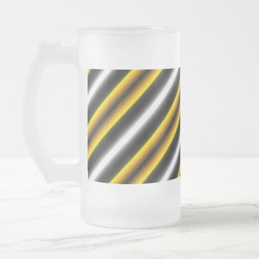 Chope Givrée Bandes arc-en-ciel blanc jaune (Gauche)