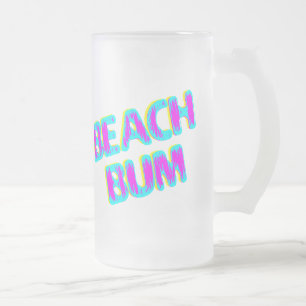 Chope Givrée Beach Bum Saying rose et Turquoise