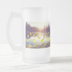 Chope Givrée Beau lac au lever du soleil avec dack en plastique