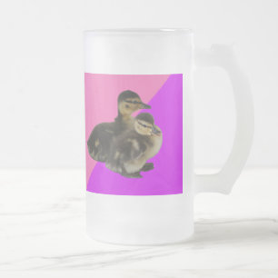 Chope Givrée Bébé Canards sur framboise rose et sorbet pourpre