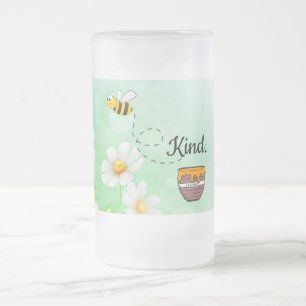 Chope Givrée Bee Kind Honey floral vert insecte dessin animé te