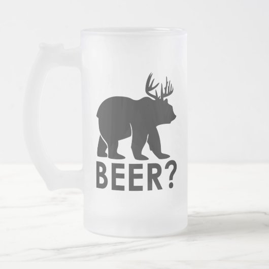 Chope Givrée Biére d'ours drôle de cerf (Gauche)