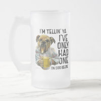 Bières de chien de bière de verre congelées