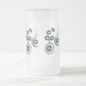 Chope Givrée Bijoux de Noël Arbre bleu noir brillant Lune (Centre)