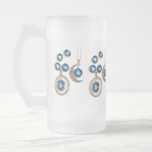 Chope Givrée Bijoux de Noël Arbre bleu noir brillant Lune