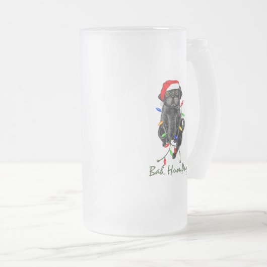 Chope Givrée Black Carlin Chien Bah Humpug Funny Noël (Devant droit)