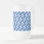 Chope Givrée Bleu Géométrique Triangle Abstrait Rétro Cool (Devant droit)