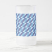 Chope Givrée Bleu Géométrique Triangle Abstrait Rétro Cool (Centre)